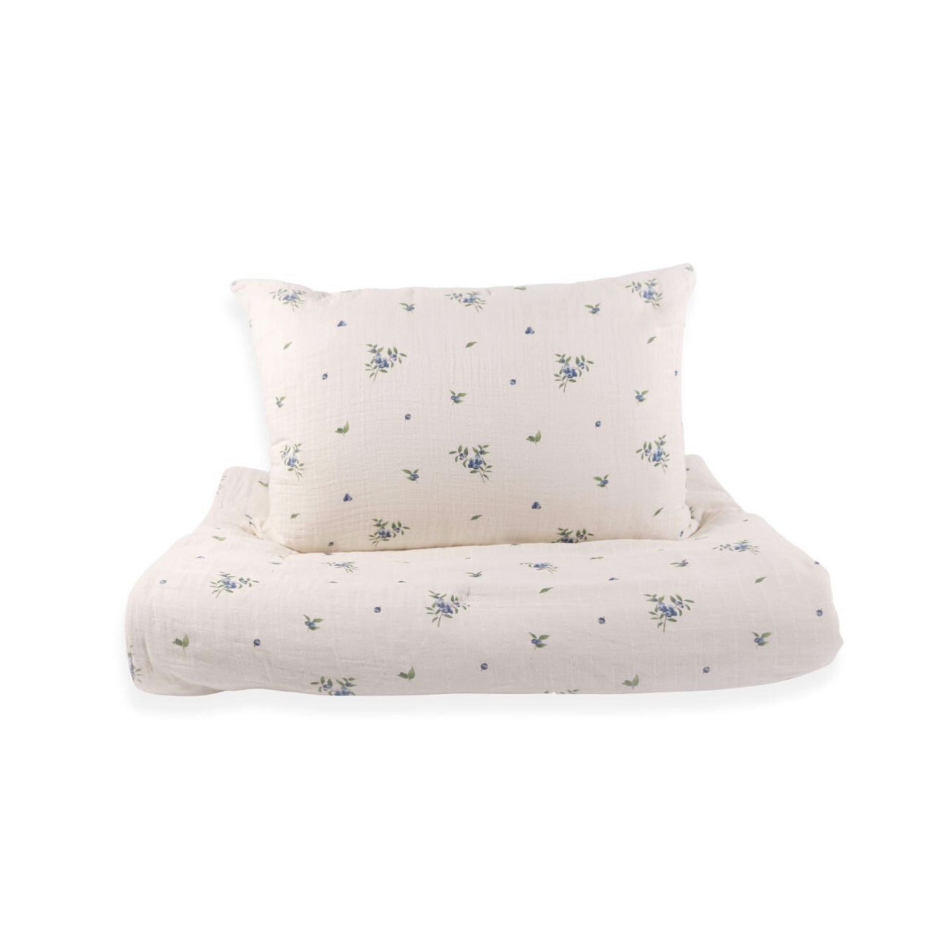 Ensemble lit simple Bleuet - Douillette, taie & draps