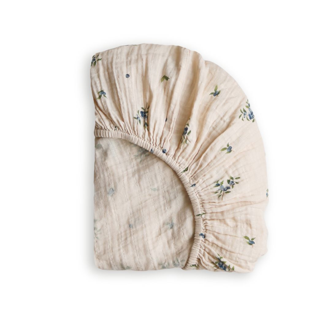 Ensemble bassinette Bleuet - Drap contour & couverture d'emmaillotage