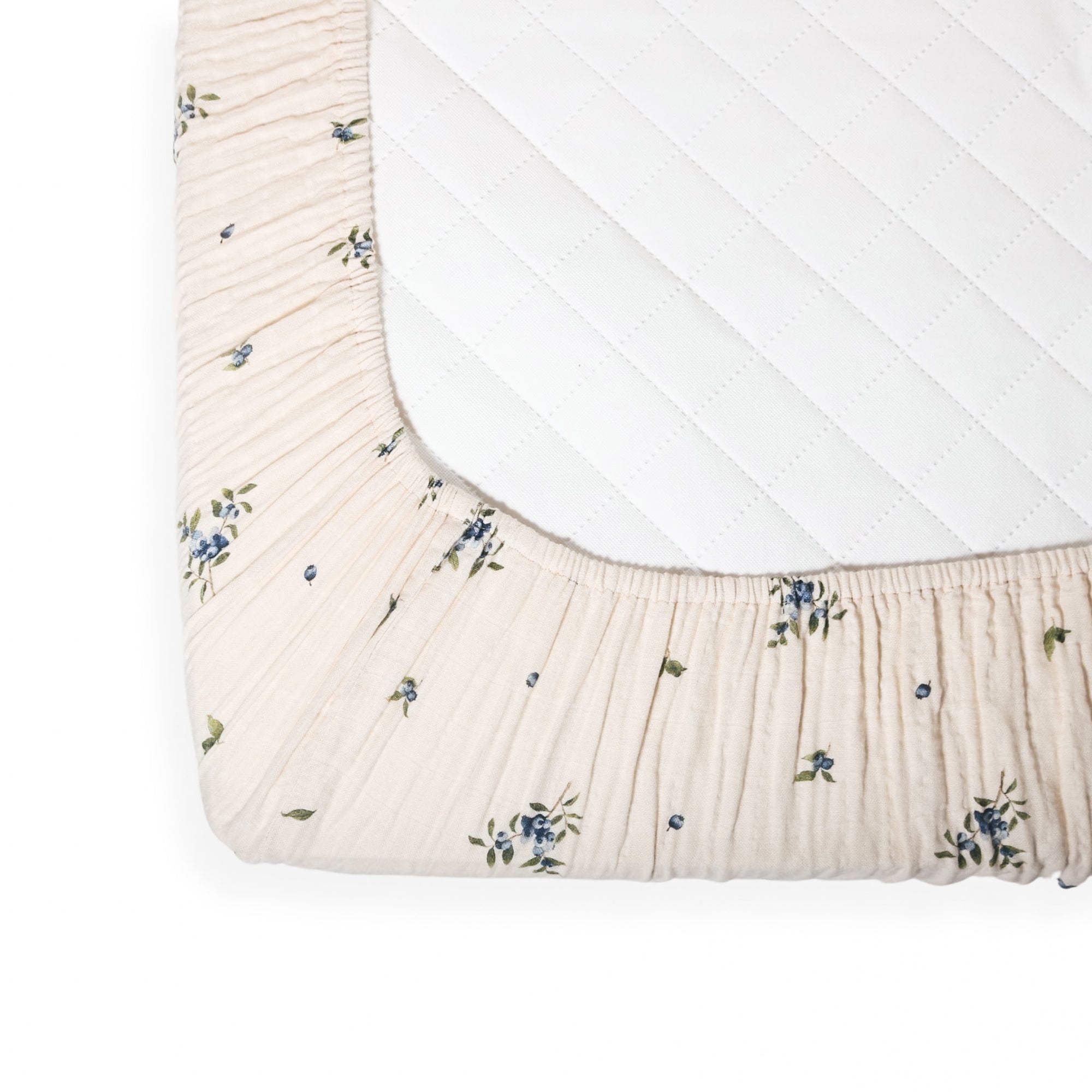 Ensemble bassinette Bleuet - Drap contour & couverture d'emmaillotage