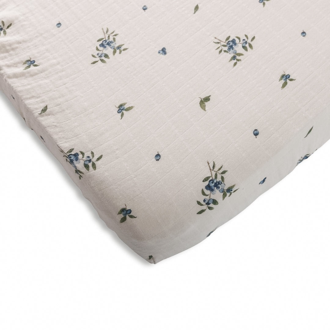 Ensemble bassinette Bleuet - Drap contour & couverture d'emmaillotage