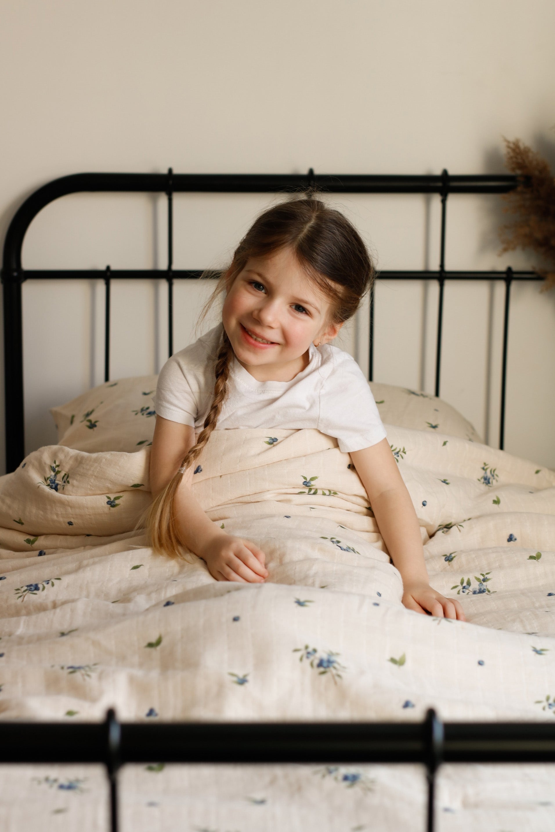 Ensemble lit simple Bleuet - Douillette, taie & draps