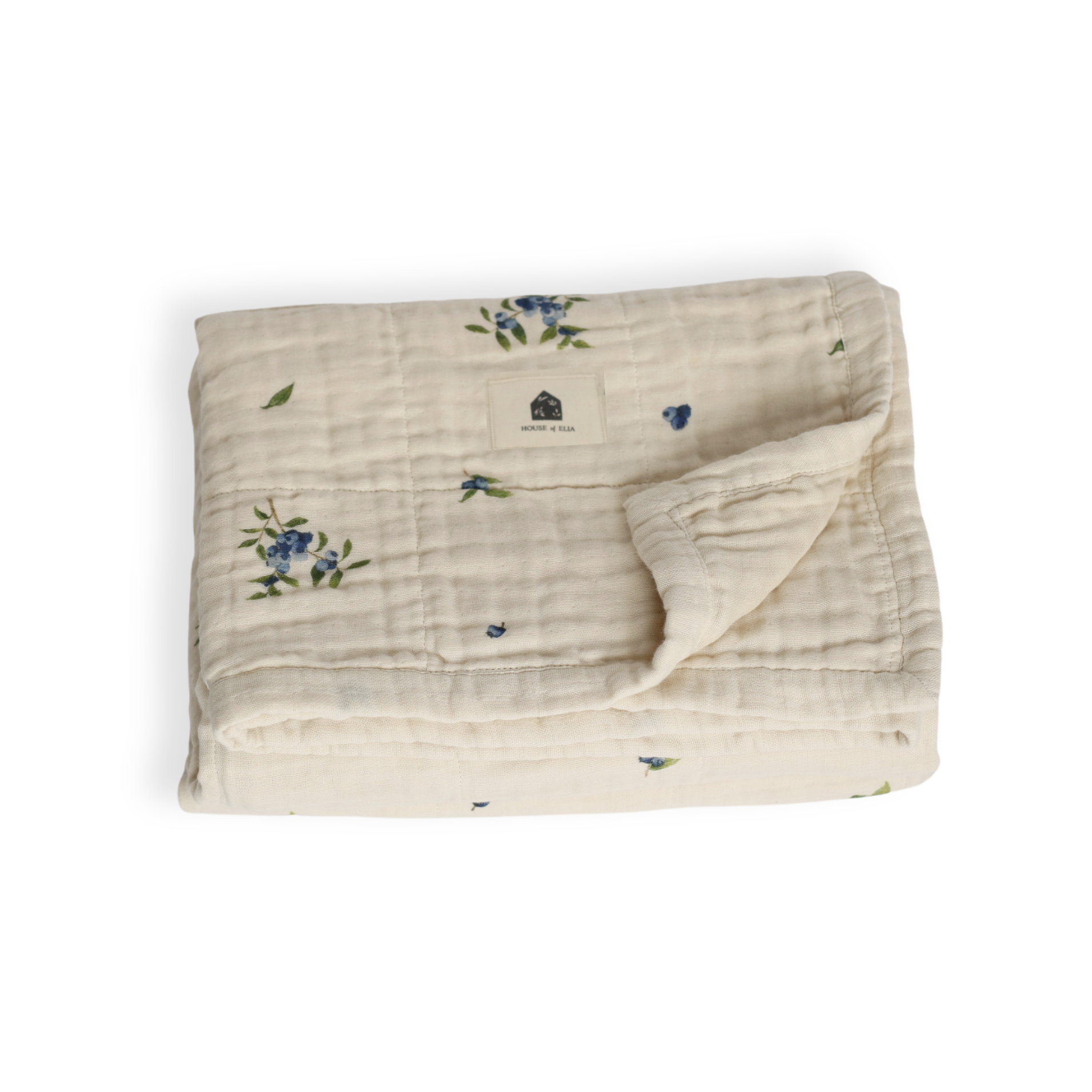 Ensemble bassinette Bleuet - Drap contour & couverture d'emmaillotage
