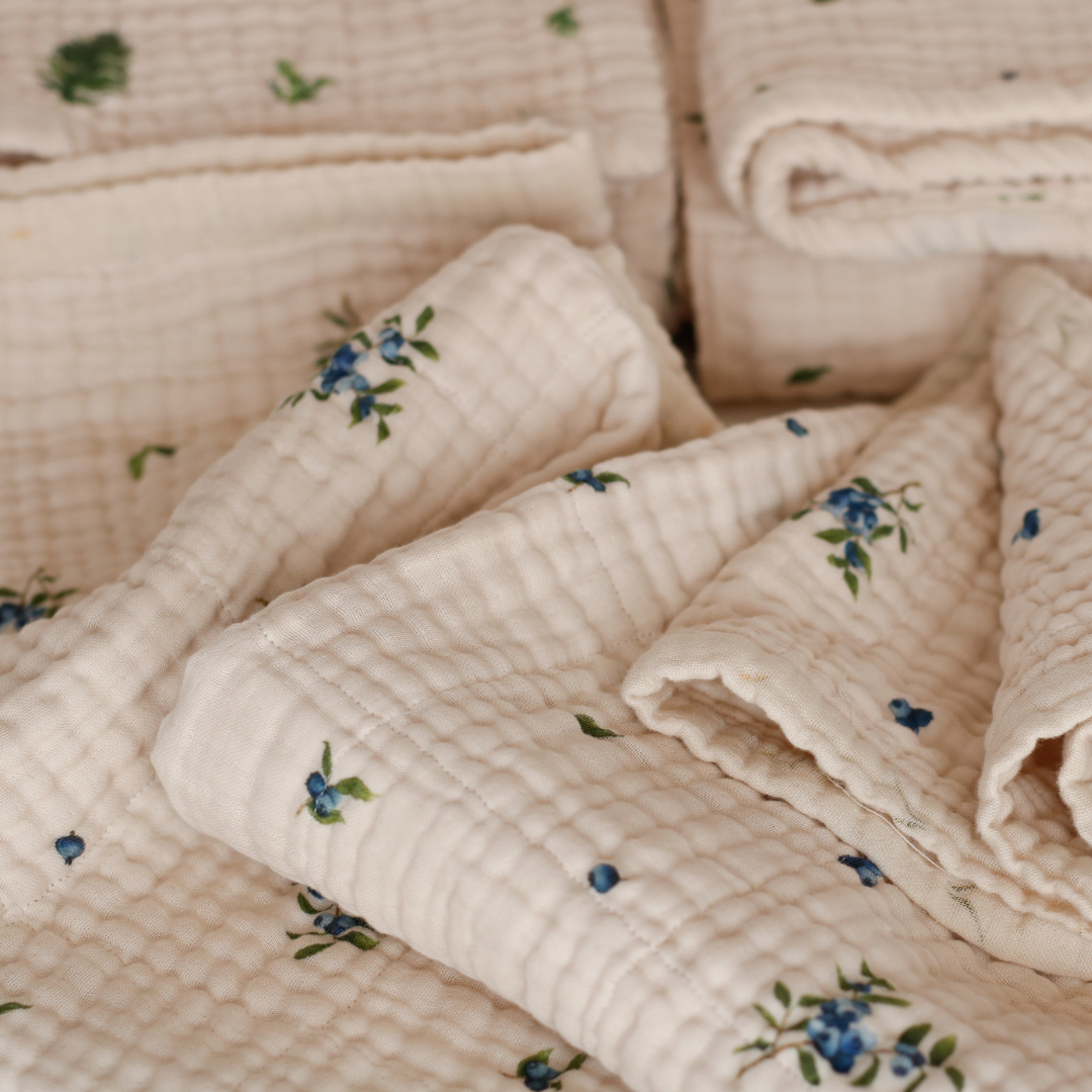 100% GOTS Certified Organic Cotton: Our muslin blankets are made from 100% organic muslin cotton certified by Global Organic Textile Standard (GOTS)
