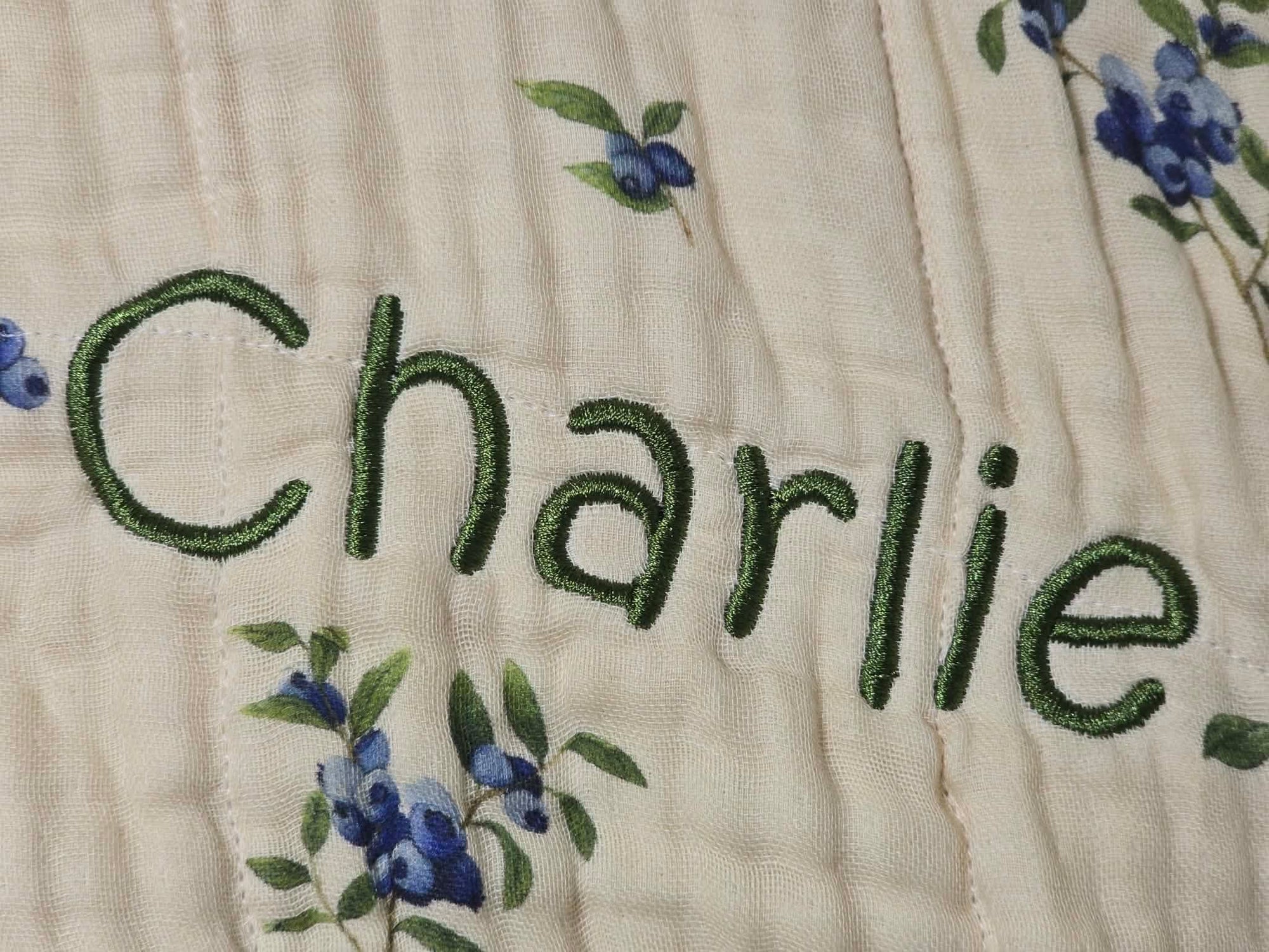 Couverture en mousseline personnalisée | Broderie sur mesure