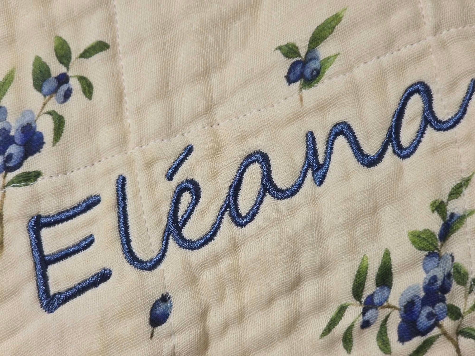 Couverture en mousseline personnalisée | Broderie sur mesure