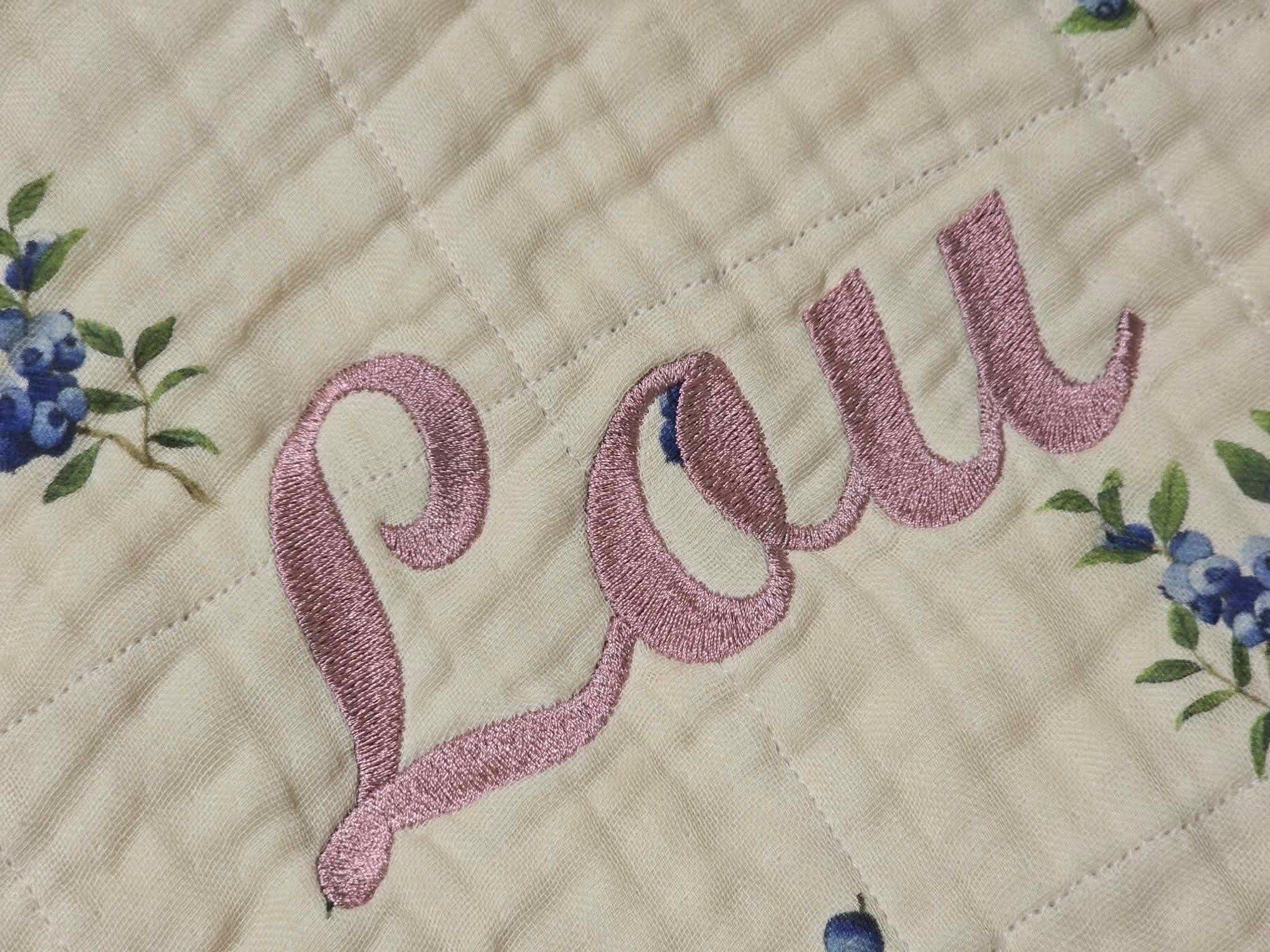 Couverture en mousseline personnalisée | Broderie sur mesure